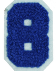 Iron-On Patch - Dark Blue with Light Blue Border (Numbers)