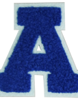 Iron-On Patch - Dark Blue with Light Blue Border (Letters)