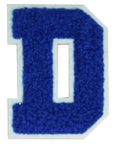 Iron-On Patch - Dark Blue with Light Blue Border (Letters)