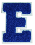 Iron-On Patch - Dark Blue with Light Blue Border (Letters)