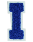 Iron-On Patch - Dark Blue with Light Blue Border (Letters)