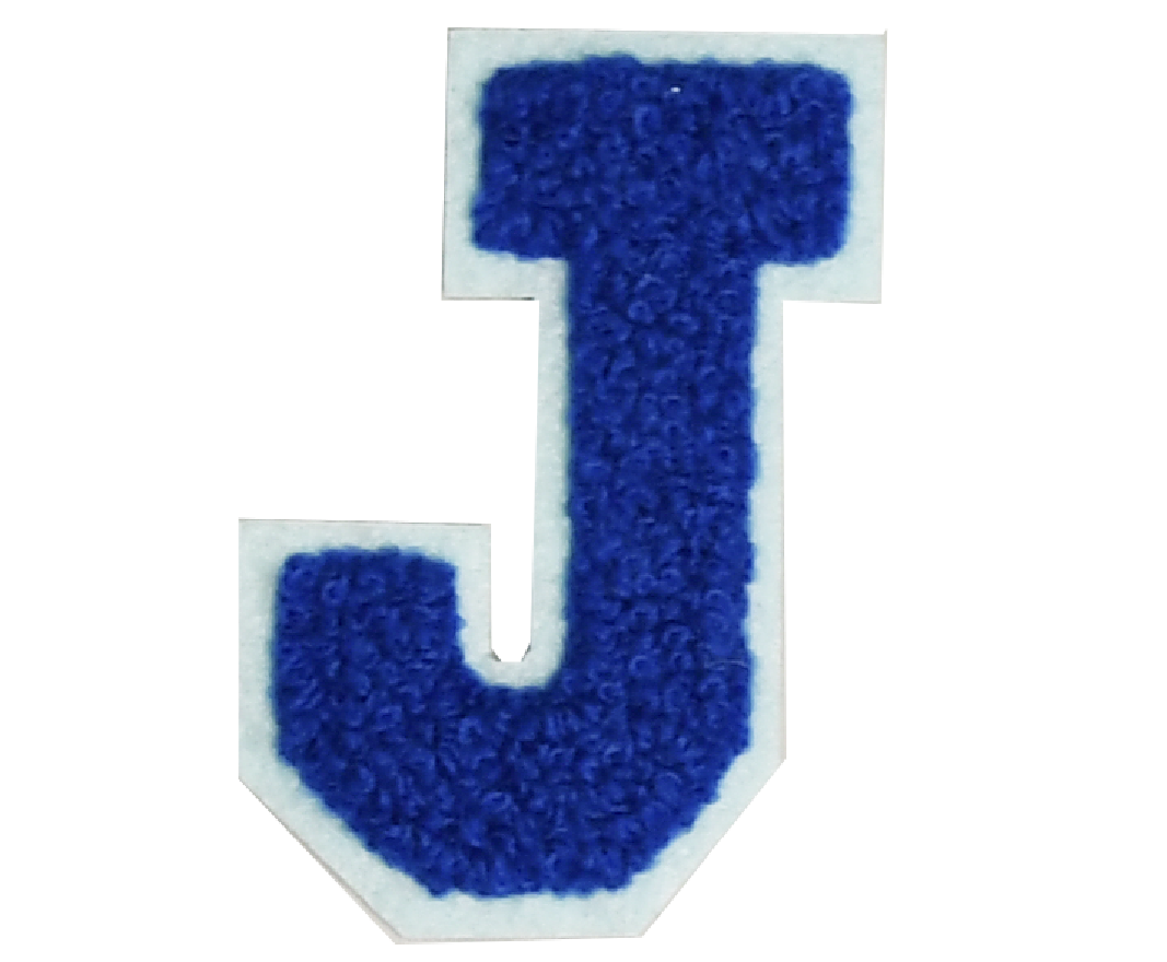 Iron-On Patch - Dark Blue with Light Blue Border (Letters)