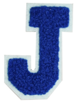 Iron-On Patch - Dark Blue with Light Blue Border (Letters)