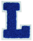 Iron-On Patch - Dark Blue with Light Blue Border (Letters)