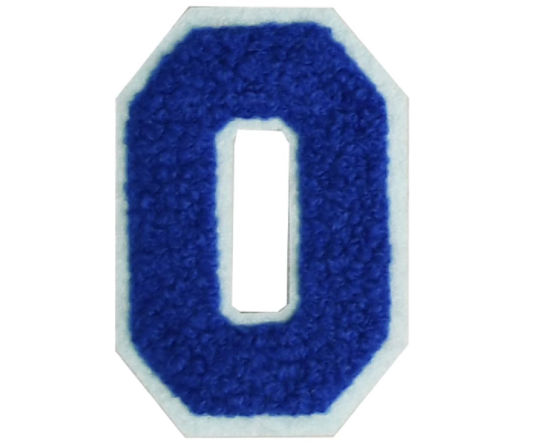 Iron-On Patch - Dark Blue with Light Blue Border (Letters)