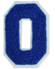 Iron-On Patch - Dark Blue with Light Blue Border (Letters)