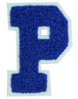Iron-On Patch - Dark Blue with Light Blue Border (Letters)