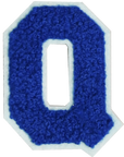 Iron-On Patch - Dark Blue with Light Blue Border (Letters)