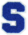 Iron-On Patch - Dark Blue with Light Blue Border (Letters)
