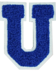 Iron-On Patch - Dark Blue with Light Blue Border (Letters)