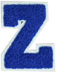 Iron-On Patch - Dark Blue with Light Blue Border (Letters)