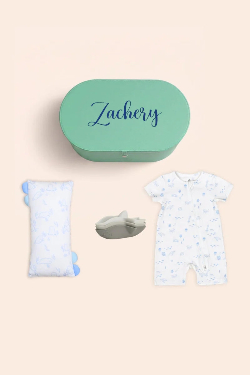 Deluxe Blue Baby Keepsake Gift Set