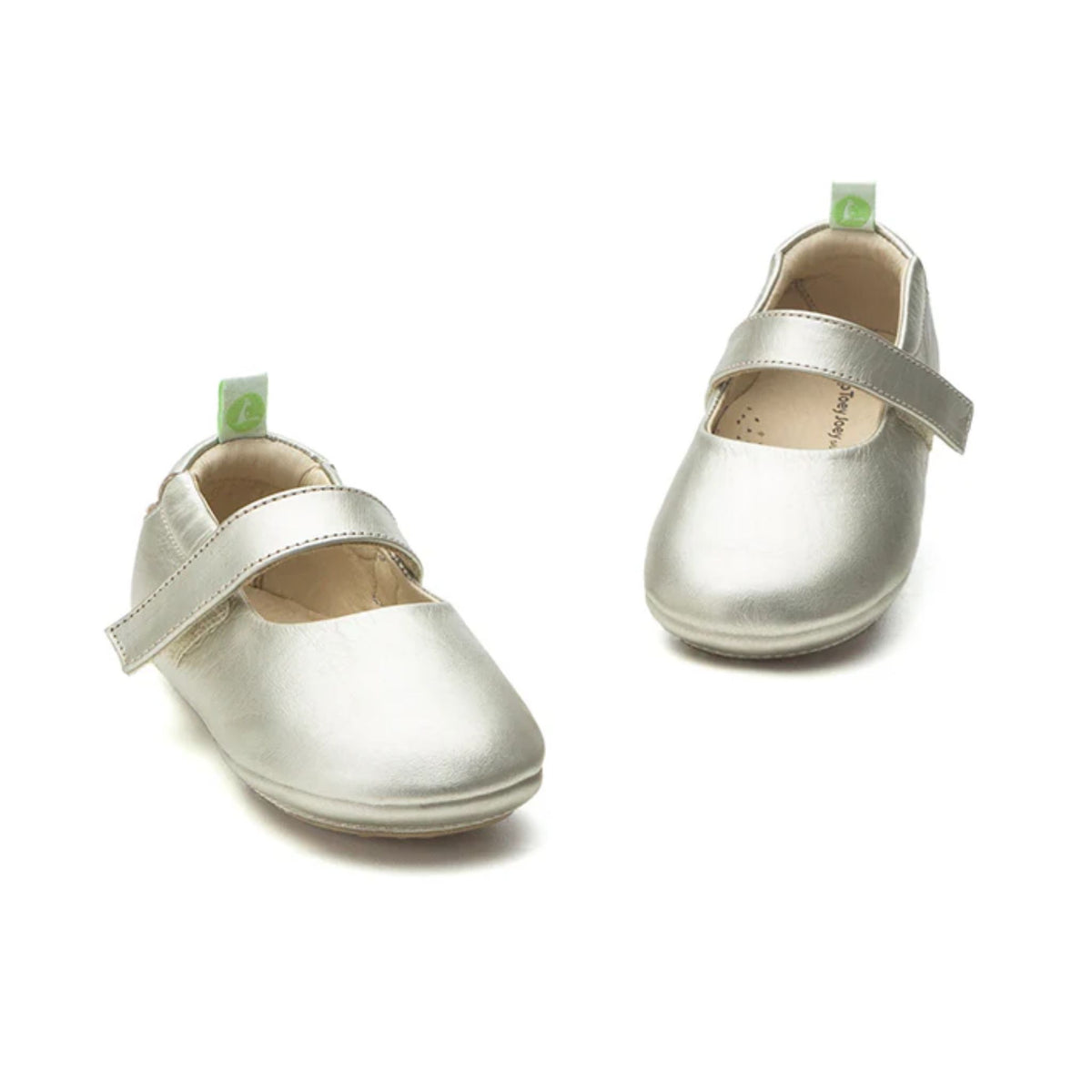 Tip Toey Joey Dolly Mary Janes - White Gold