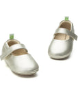 Tip Toey Joey Dolly Mary Janes - White Gold