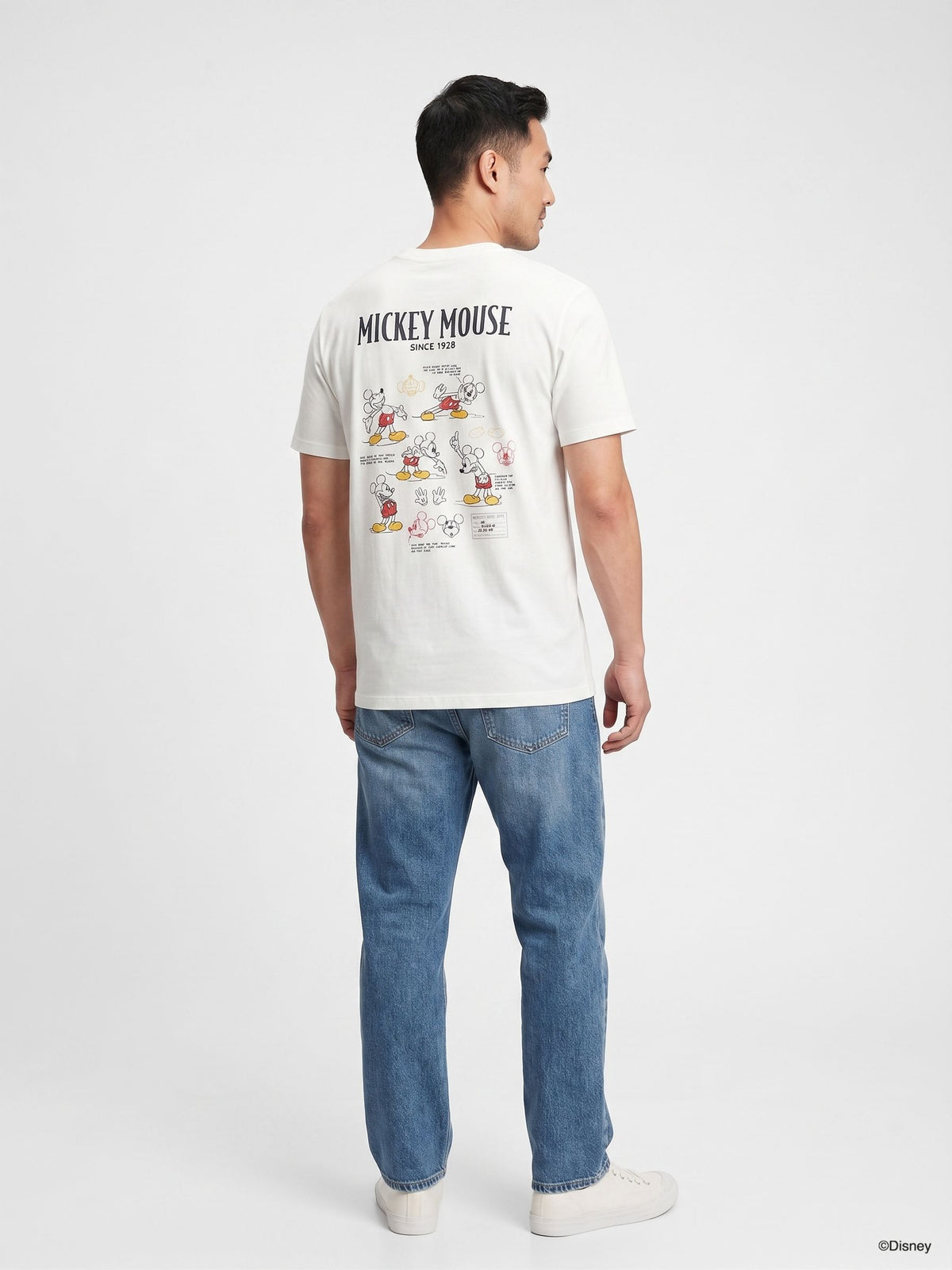 Adult Tee Doodle Mickey back