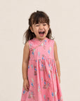 Flare Cheongsam - Pink Floral Lanterns