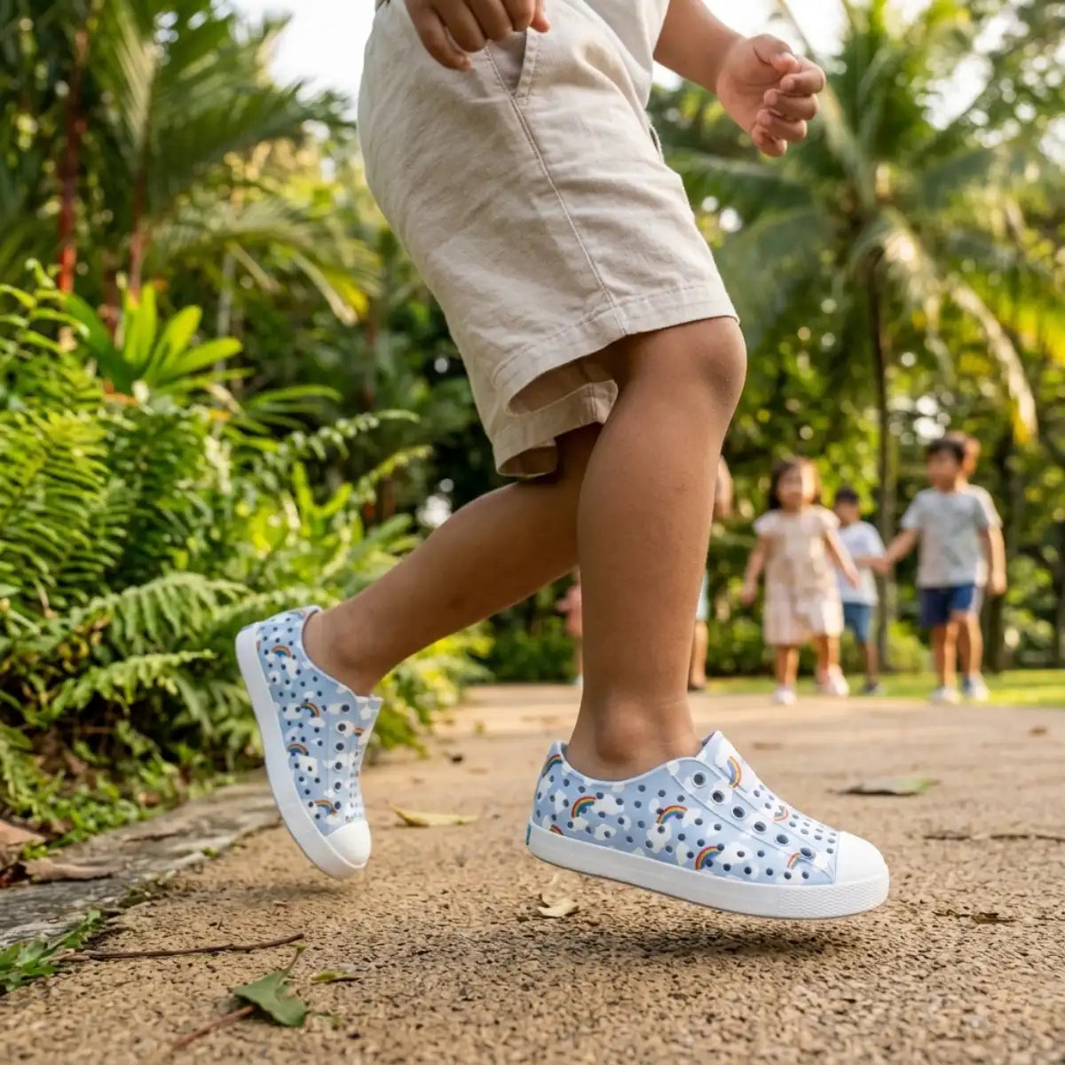 Jefferson Print Child Skyway Blue / Shell White / Cloud Rainbow