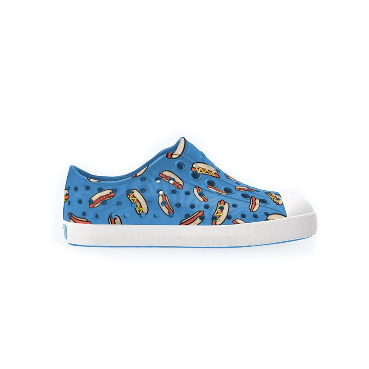 Jefferson Print Child Resting Blue / Shell White / Hot Dogs