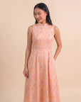 Ladies Alexis Cheongsam - Pink Floral Bamboo
