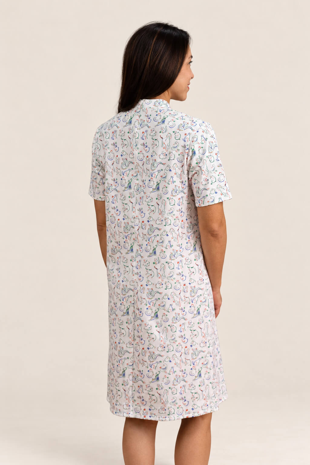 Ladies Eliza Cheongsam - Zodiac Mahjong back