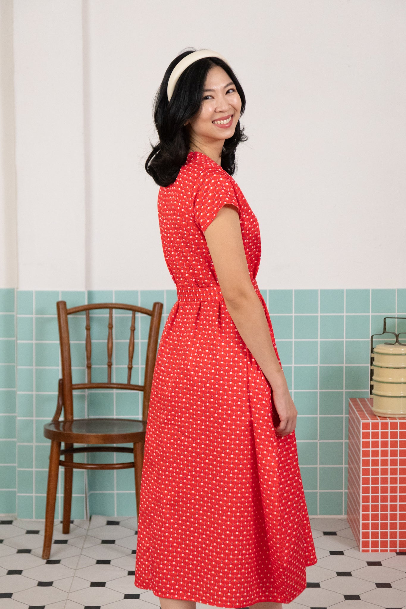 Ladies Sora Dress - Skyla Red