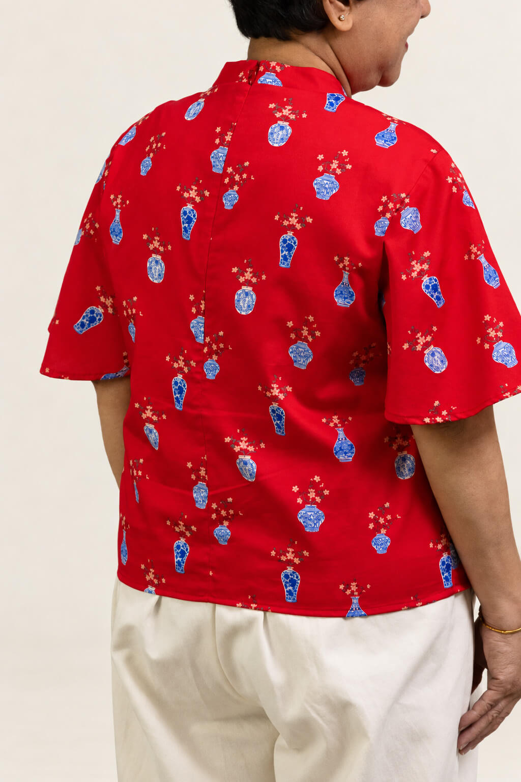Ladies Amanda Top - Red Vases