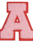 Iron-On Patch - Light Pink with Bright Pink Border (Letters)