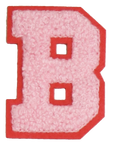 Iron-On Patch - Light Pink with Bright Pink Border (Letters)