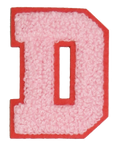 Iron-On Patch - Light Pink with Bright Pink Border (Letters)