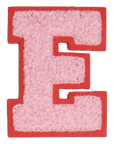 Iron-On Patch - Light Pink with Bright Pink Border (Letters)