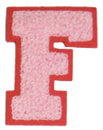 Iron-On Patch - Light Pink with Bright Pink Border (Letters)