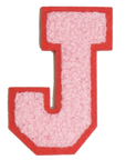 Iron-On Patch - Light Pink with Bright Pink Border (Letters)