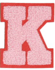 Iron-On Patch - Light Pink with Bright Pink Border (Letters)