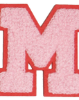 Iron-On Patch - Light Pink with Bright Pink Border (Letters)