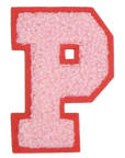 Iron-On Patch - Light Pink with Bright Pink Border (Letters)