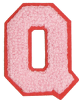 Iron-On Patch - Light Pink with Bright Pink Border (Letters)