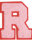 Iron-On Patch - Light Pink with Bright Pink Border (Letters)