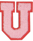 Iron-On Patch - Light Pink with Bright Pink Border (Letters)