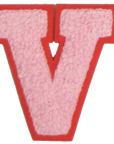 Iron-On Patch - Light Pink with Bright Pink Border (Letters)