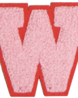 Iron-On Patch - Light Pink with Bright Pink Border (Letters)