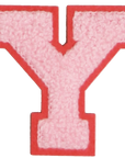 Iron-On Patch - Light Pink with Bright Pink Border (Letters)