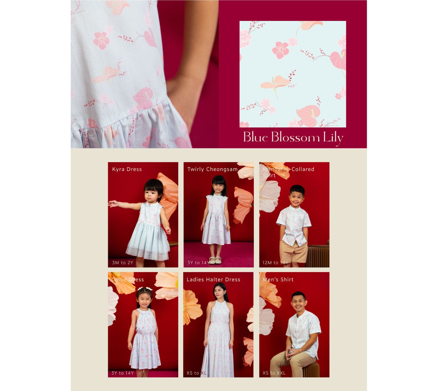 Blue Blossom dress & collection