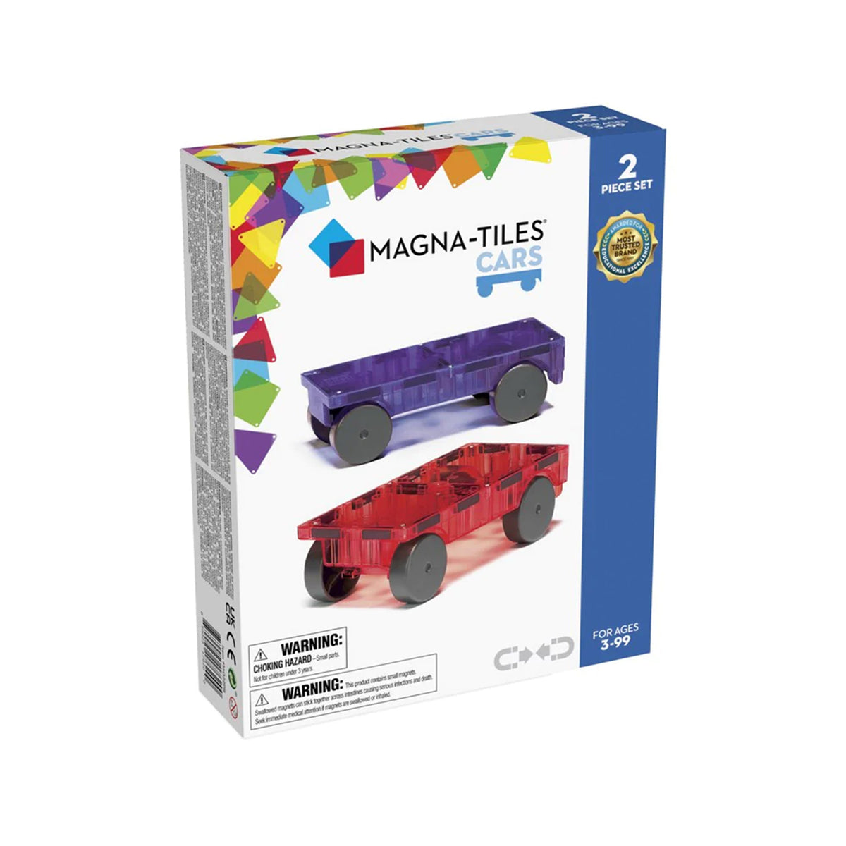 Magna-Tiles Cars 2-Piece Expansion Pack - Purple &amp; Red | The Elly Store