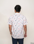 back view of mens polo tee - nautical mickey 