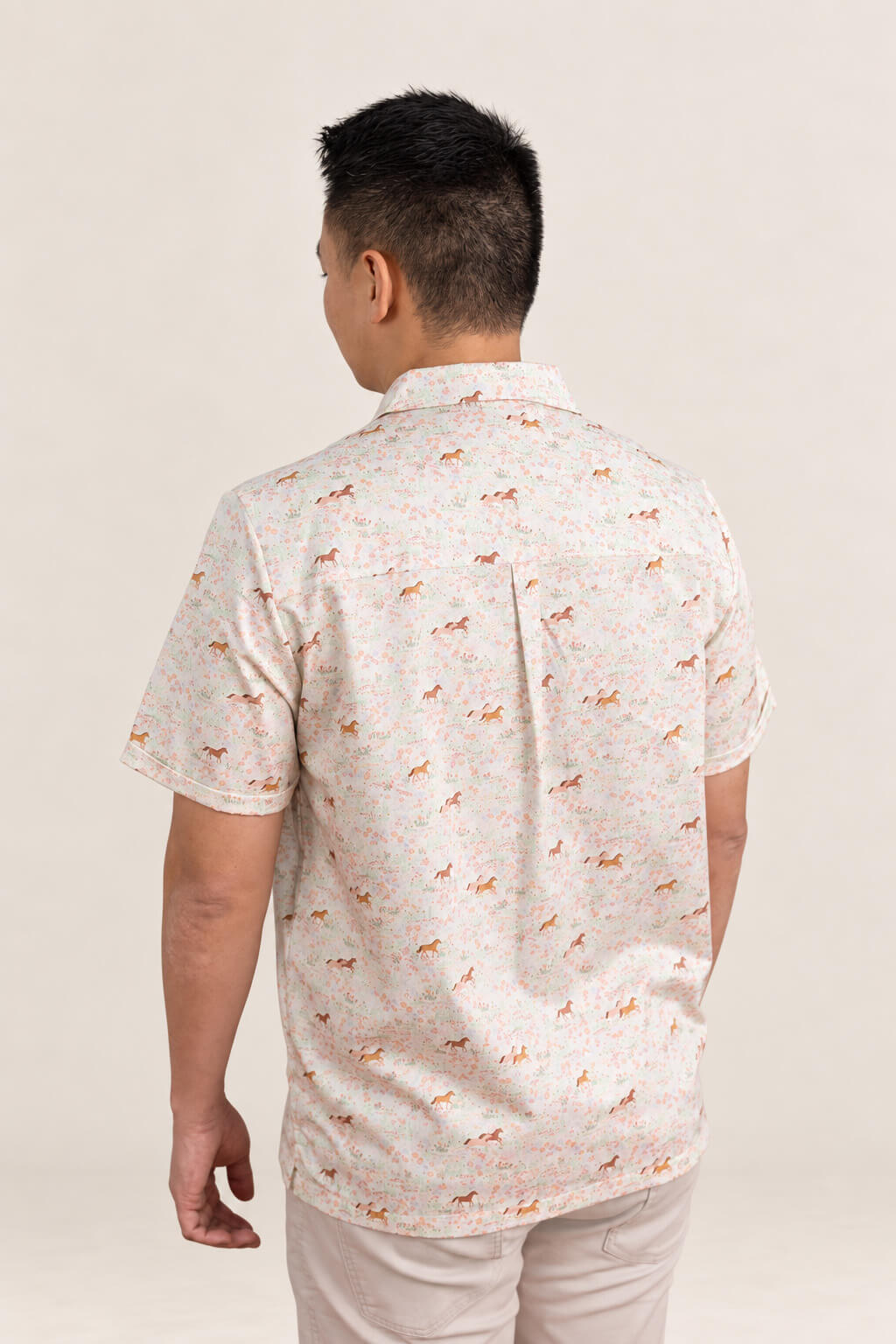 Men's Shirt - Meadow Horses back