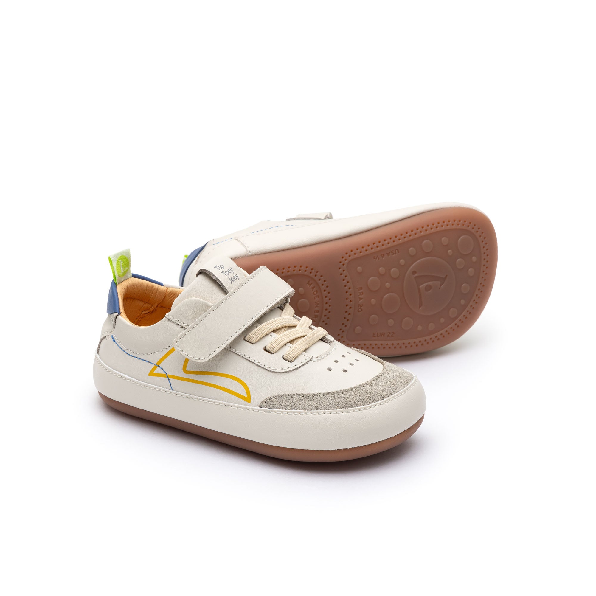 Outline Sneakers Tapioca Ivory Suede Blue Tang