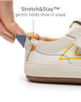 Outline Sneakers Tapioca Ivory Suede Blue Tang