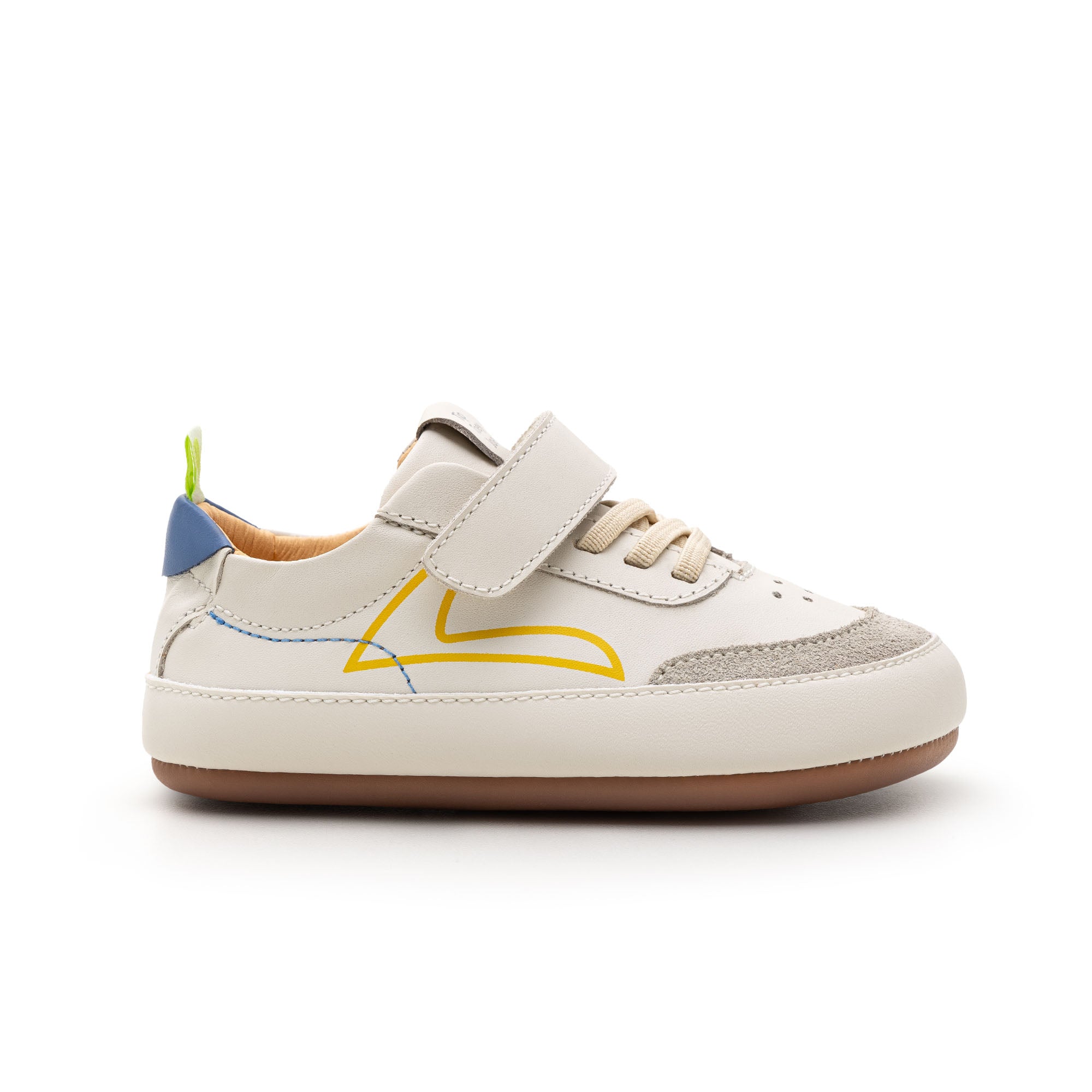 Outline Sneakers Tapioca Ivory Suede Blue Tang