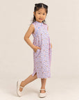 Peony Cheongsam - Pink Tiles