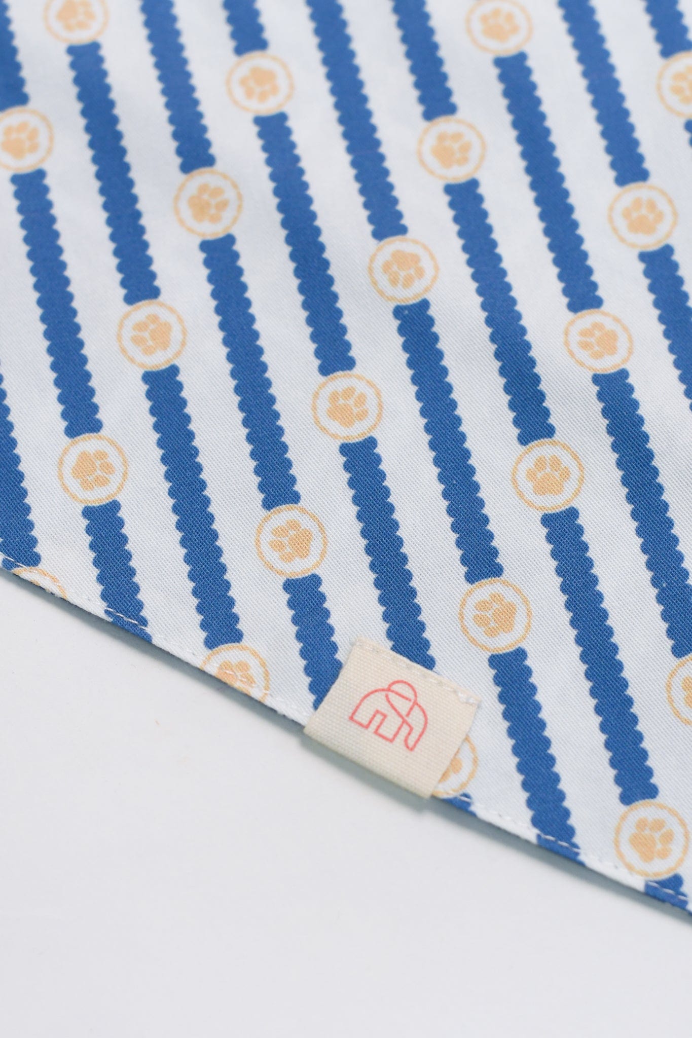Pet Bandana - Navy Terrier Plaids / Paw Stripes | The Elly Store